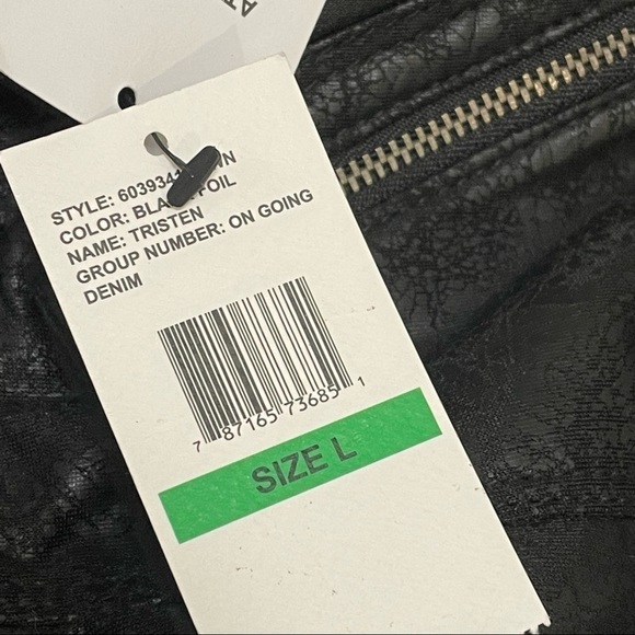 jessica simpson Tween Girls joggers sz L black Distressed Faux Leather Look NWT - Picture 6 of 10